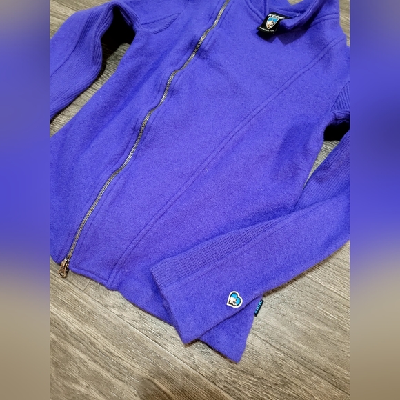 Women's wool kuhl zip up sweater size  large - Picture 4 of 6